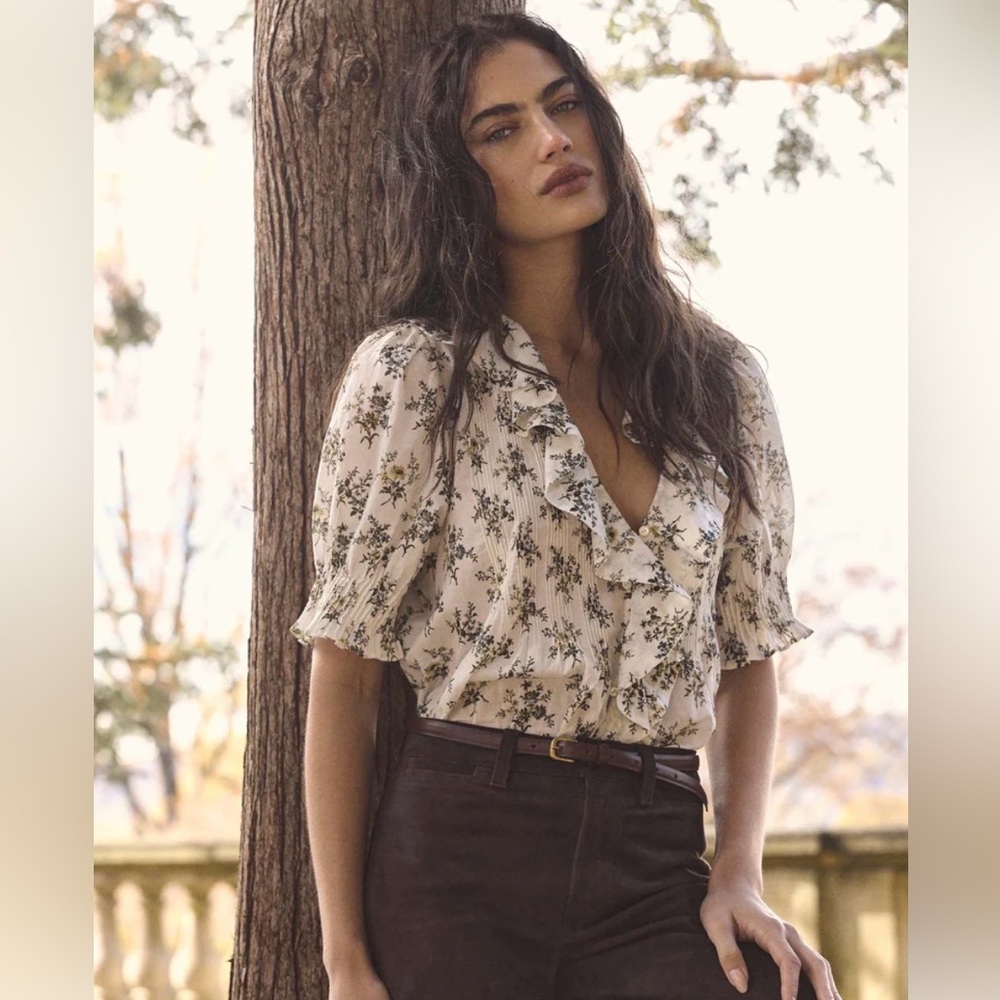Doen Floral Henri Blouse, S